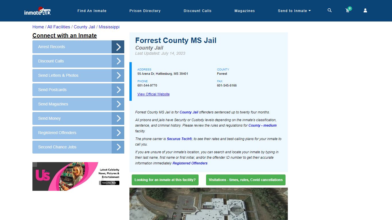 Forrest County MS Jail - Inmate Locator - Hattiesburg, MS